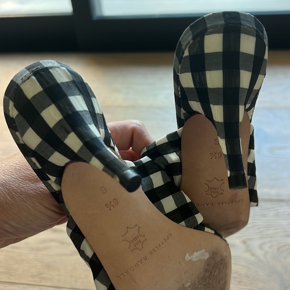 Loeffler Randall black and white gingham heels - Picture 4 of 4